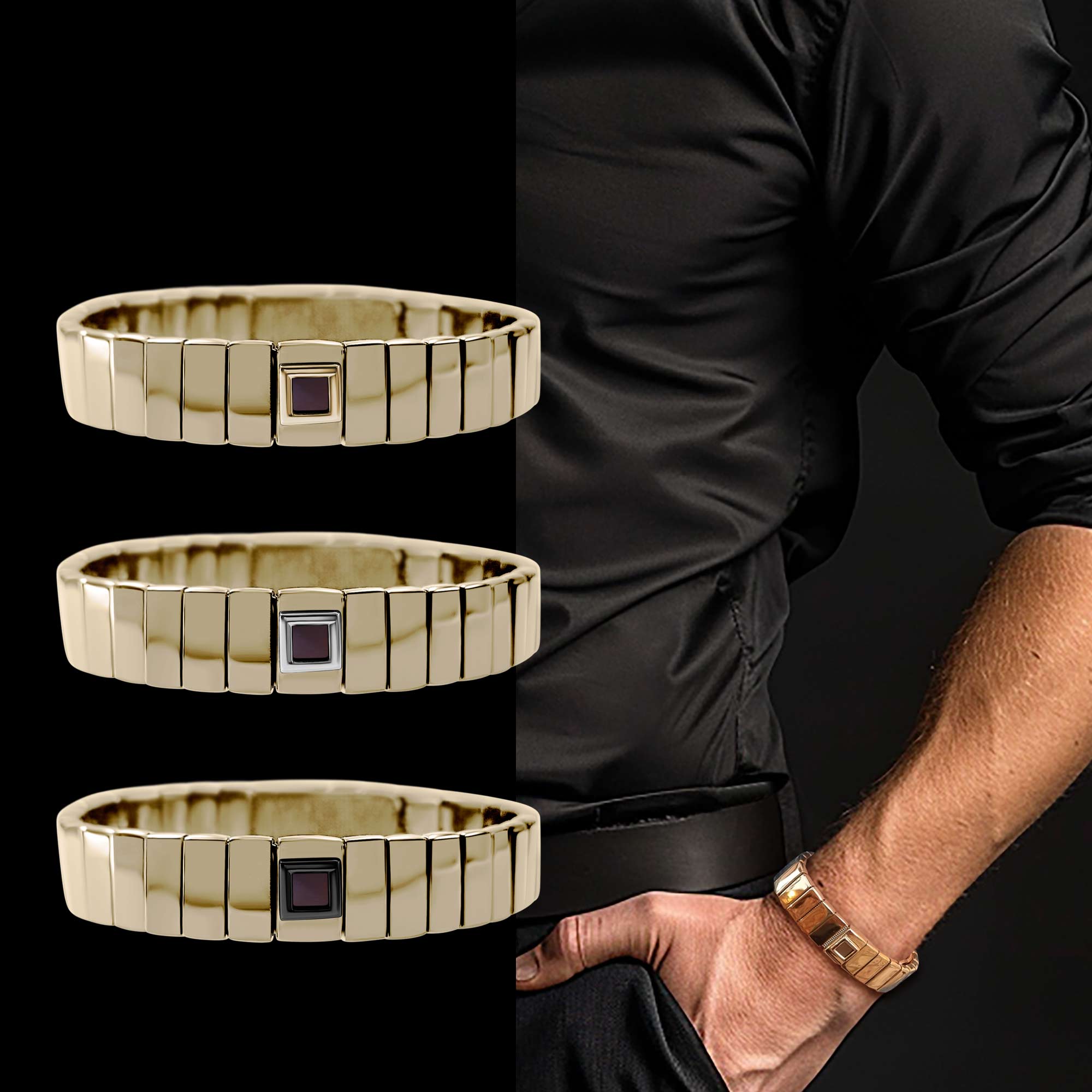 Biblical Gifts for Him: Elegant Gold Bracelet for Men With Bible Inside From My Nano Jewelry